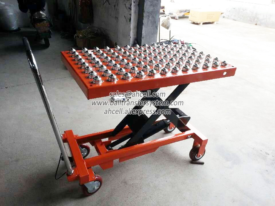 Ball Transfer Unit Application of lifting platform trolley