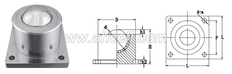 SD-12 Flanged Ball Transfer Unit Roller 