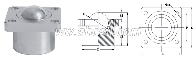 SI Aircraft Cargo Goods Ball Transfer Unit Roller