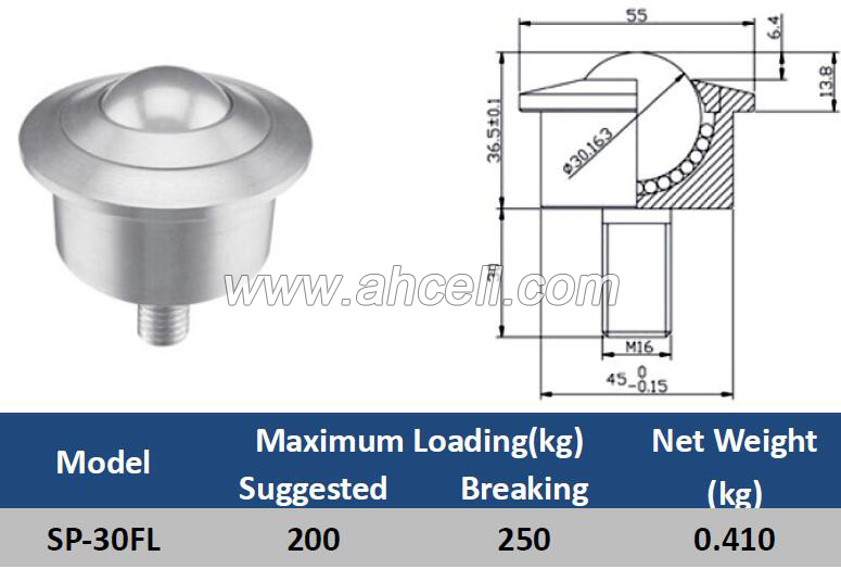 SP-30FL Bolt Ball Caster Roller Ball Transfer unit