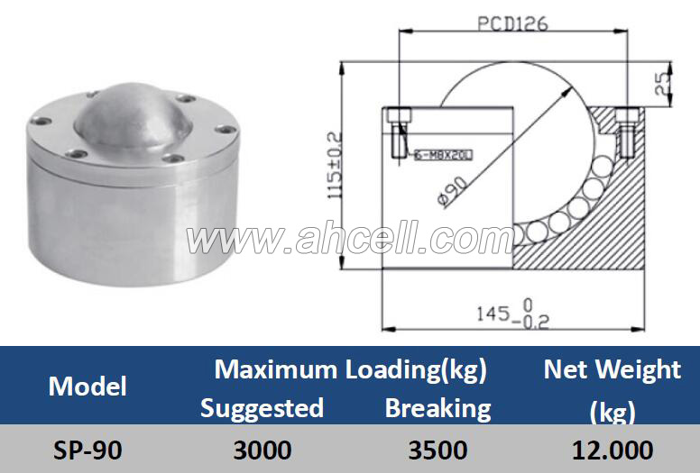 SP-90 Heavy Duty Ball Caster Roller Ball Transfer unit