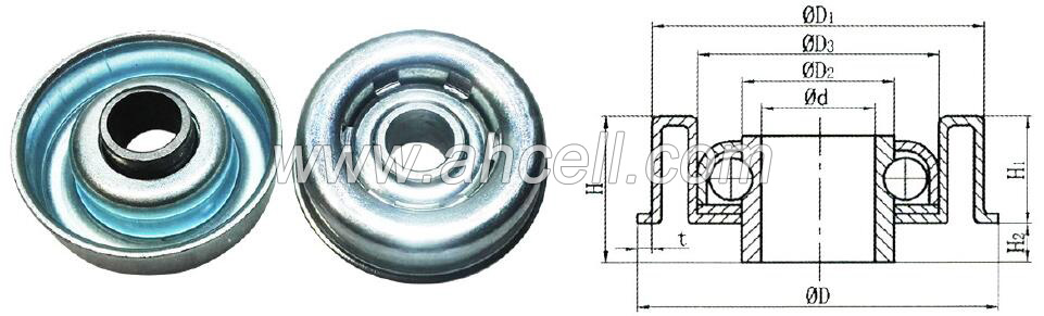 Punched Steel Ball Bearing Structure Conveyor Roller Bearing